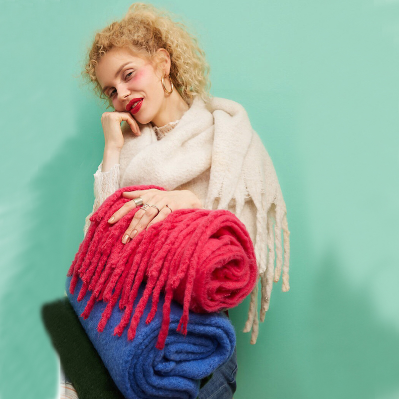 Cashmere Pashmina Wrap - Écharpe d'hiver de marque de styliste