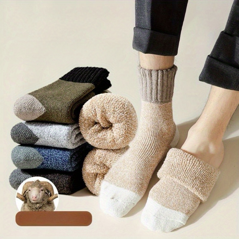 Thermal Sock Wool - Chaussettes thermiques en laine pour hommes,