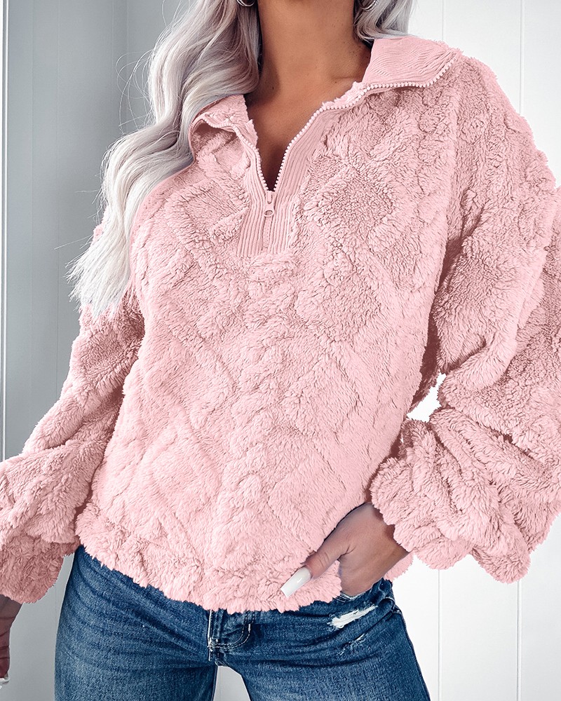 Sweat-shirt décontracté ample  - Sherpa Hoodie Fleece avis et prix